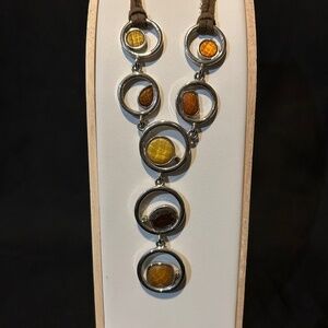 Lia Sophia Silver with Cut Crystals "Alex" Necklace